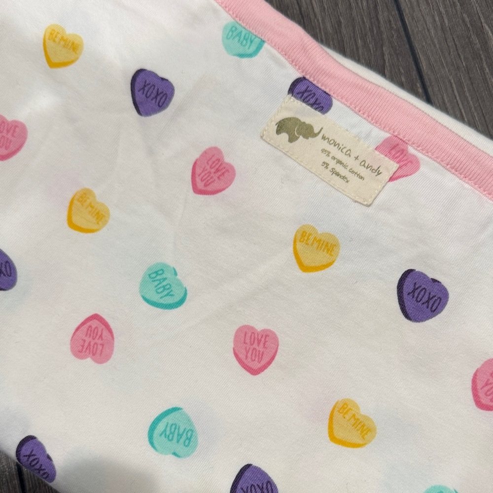 Monica + Andy Heart Patterned Baby Blanket - Multicolor